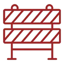 Icono de valla de construcción